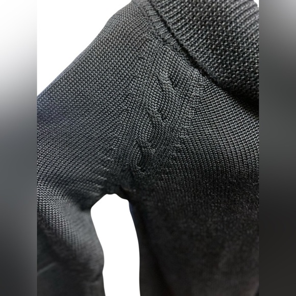 Chico's Cowl Neck Tunic Sweater Size L Black Boxy Wide Sleeves Cozy Capsule Item - Picture 6 of 11